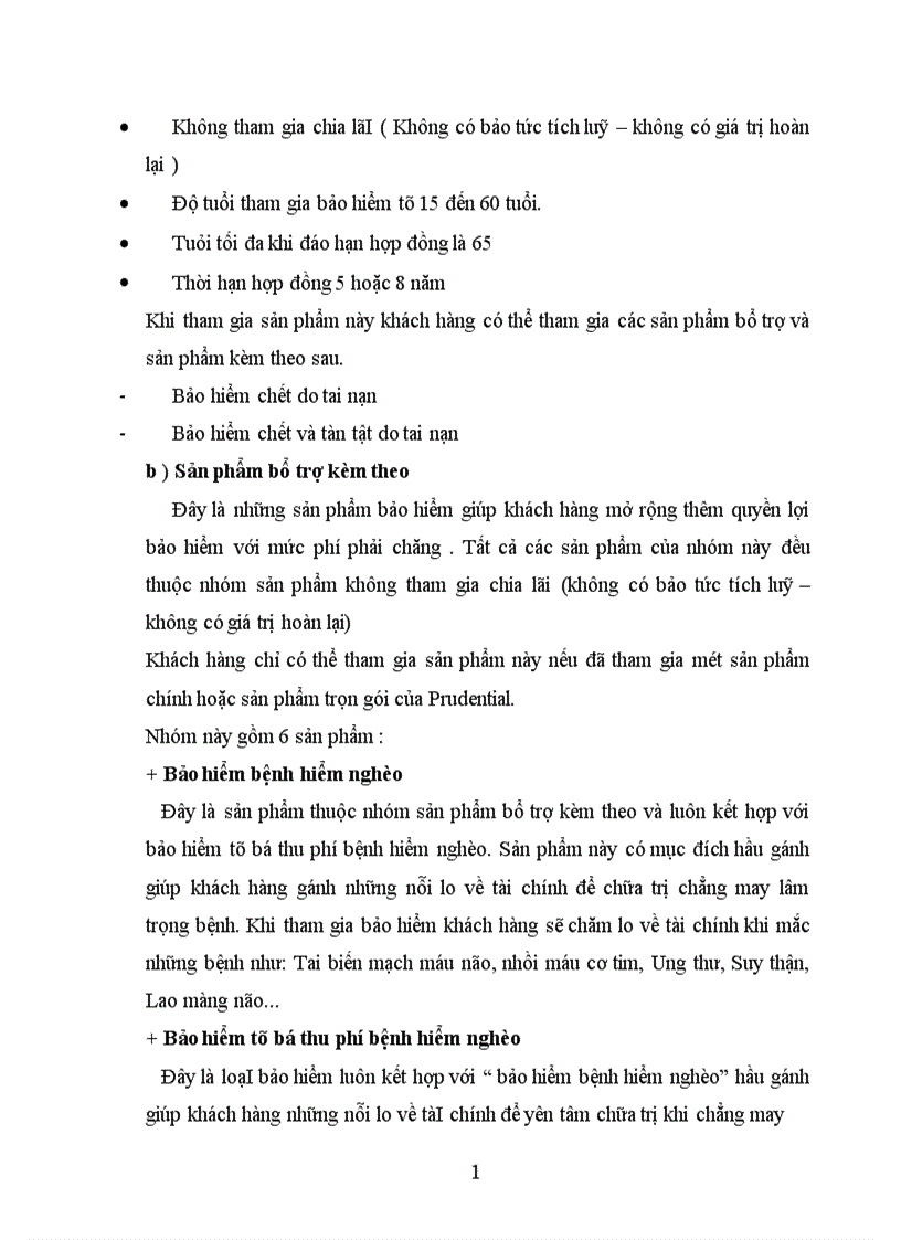 image for page Thực trạng về chiến lược sản phẩm dịch vụ của công ty Prudentia