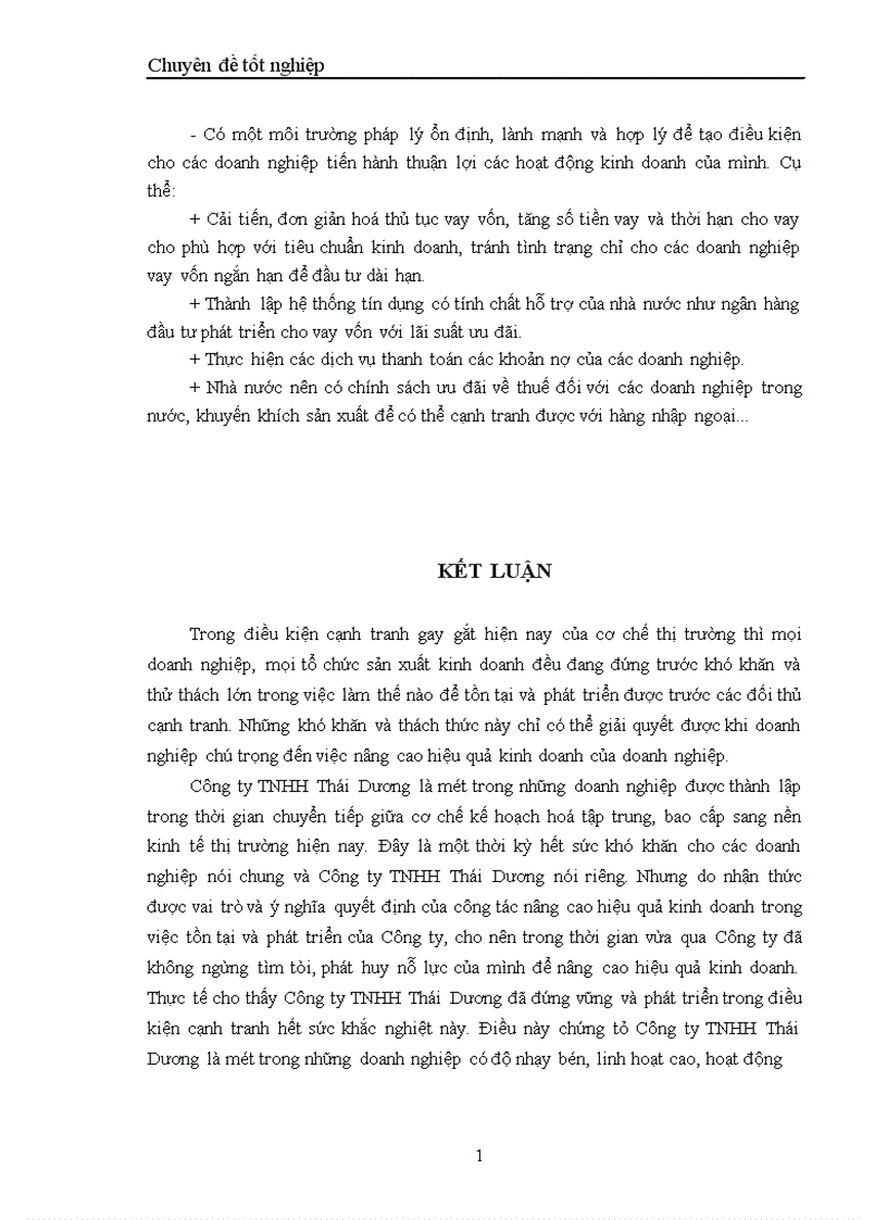 image for page Một số biện pháp Chủ yếu nhằm nâng cao hiệu quả kinh doanh ở Công ty TNHH Thái Dương 1