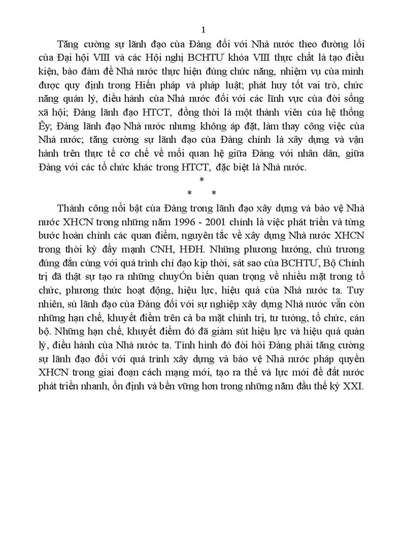 image for page đảng lãnh đạo Xây dựng Nhà nước pháp quyền Xã hội chủ nghĩa từ tháng 6 1996 đến 4 2001