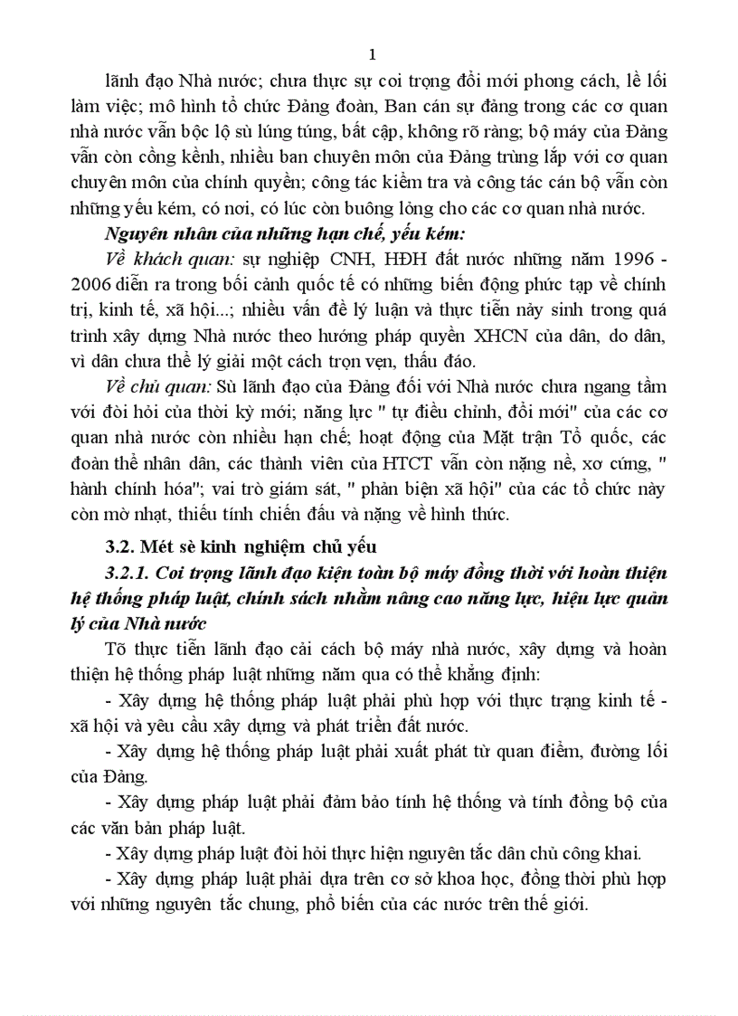 image for page đảng lãnh đạo Xây dựng Nhà nước pháp quyền Xã hội chủ nghĩa từ tháng 6 1996 đến 4 2001