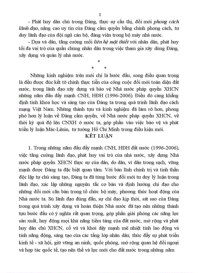image for page đảng lãnh đạo Xây dựng Nhà nước pháp quyền Xã hội chủ nghĩa từ tháng 6 1996 đến 4 2001