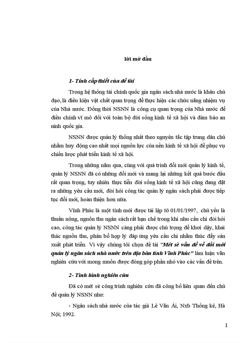 image for page Một số vấn đề về đổi mới quản lý ngân sách nhà nước trên địa bàn tỉnh Vĩnh Phúc 1