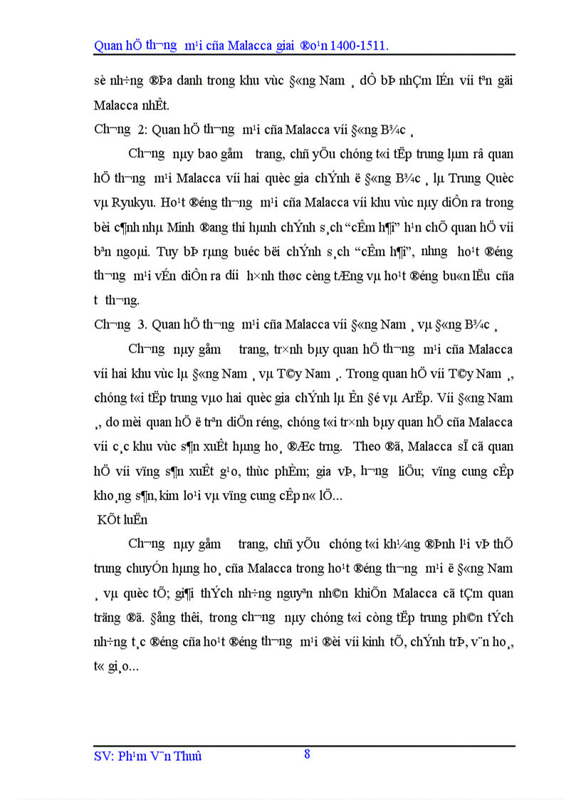 image for page Quan hệ thương mại của Malacca giai đoạn 1400 1511 1