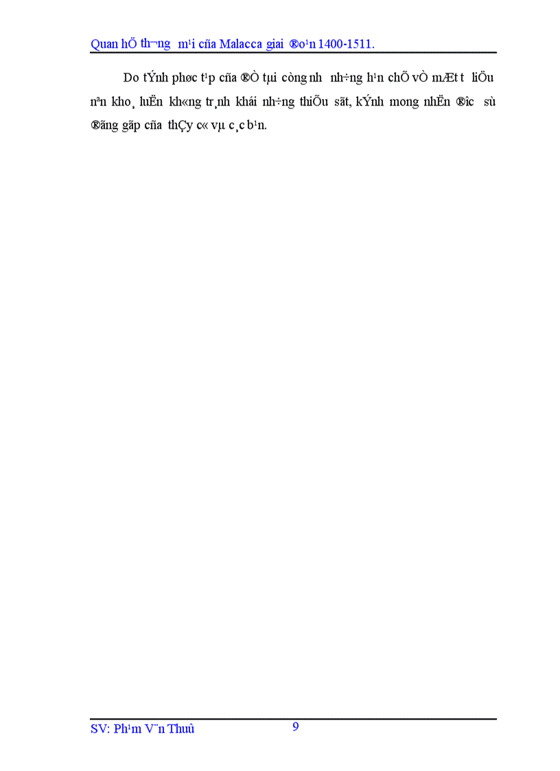 image for page Quan hệ thương mại của Malacca giai đoạn 1400 1511 1
