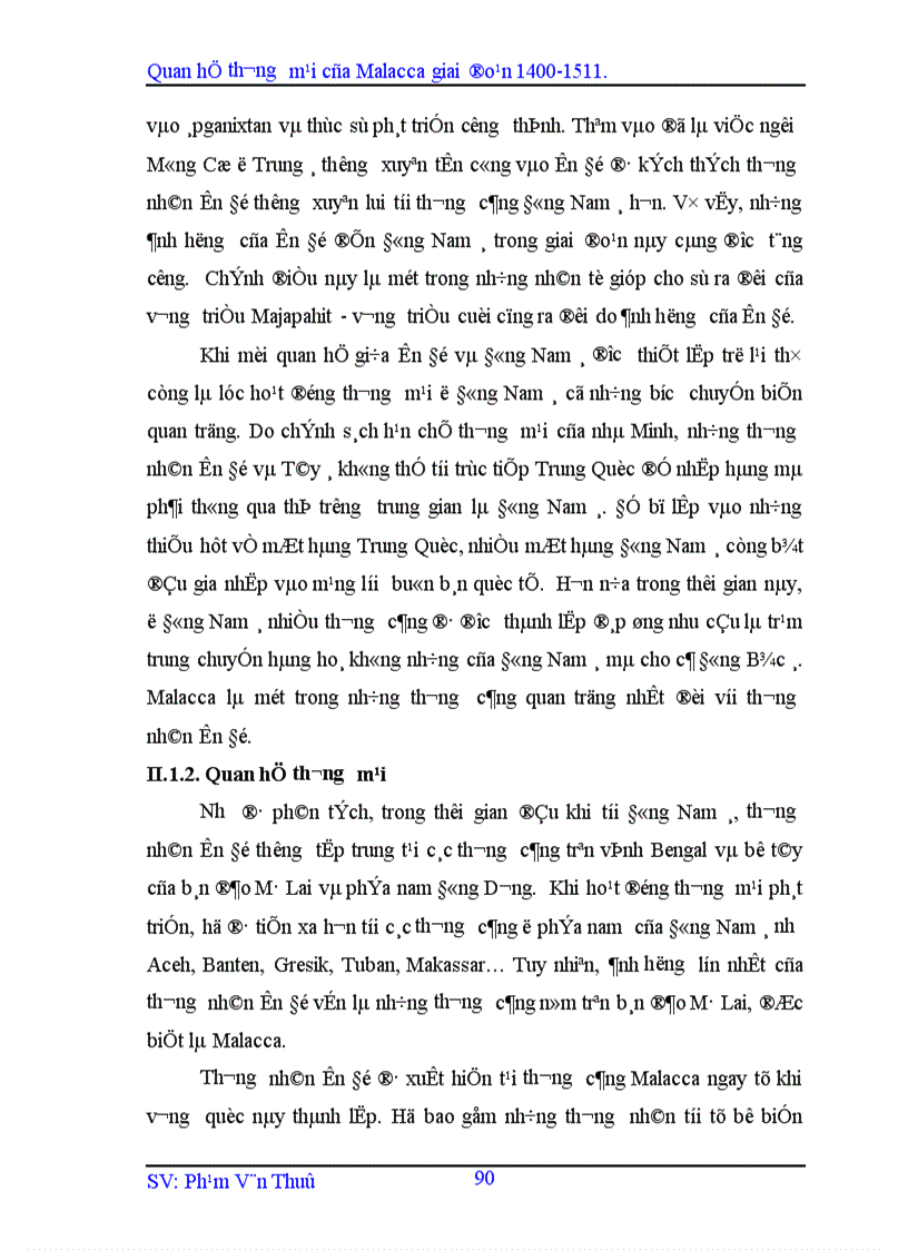 image for page Quan hệ thương mại của Malacca giai đoạn 1400 1511 1