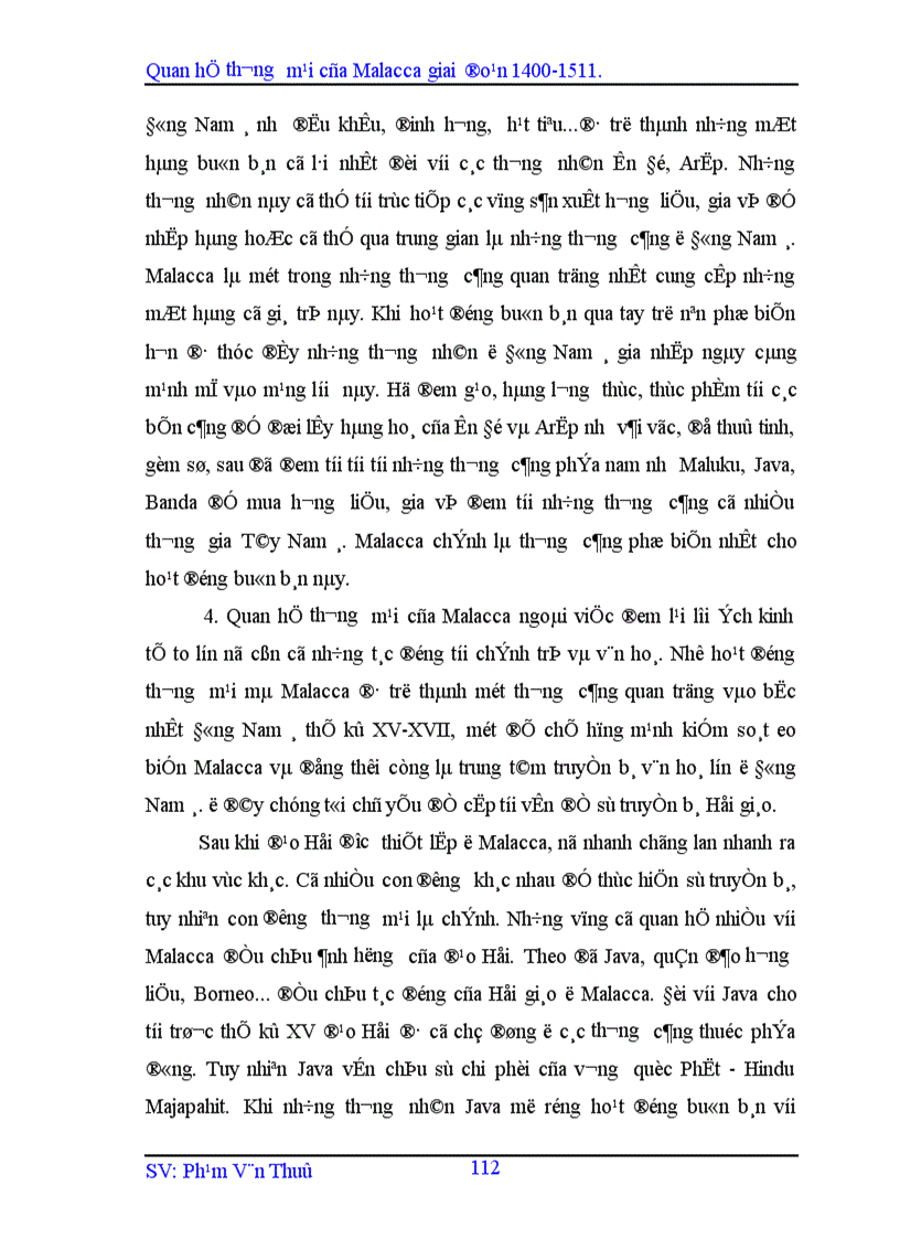 image for page Quan hệ thương mại của Malacca giai đoạn 1400 1511 1