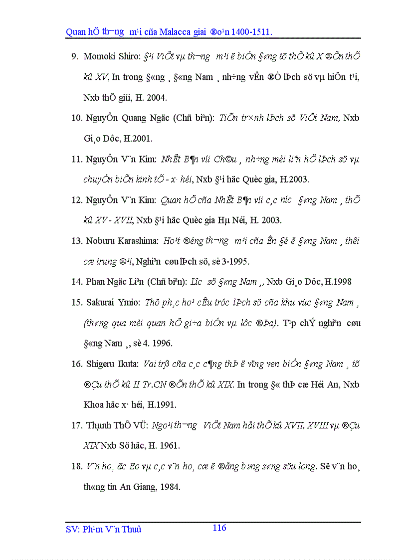 image for page Quan hệ thương mại của Malacca giai đoạn 1400 1511 1