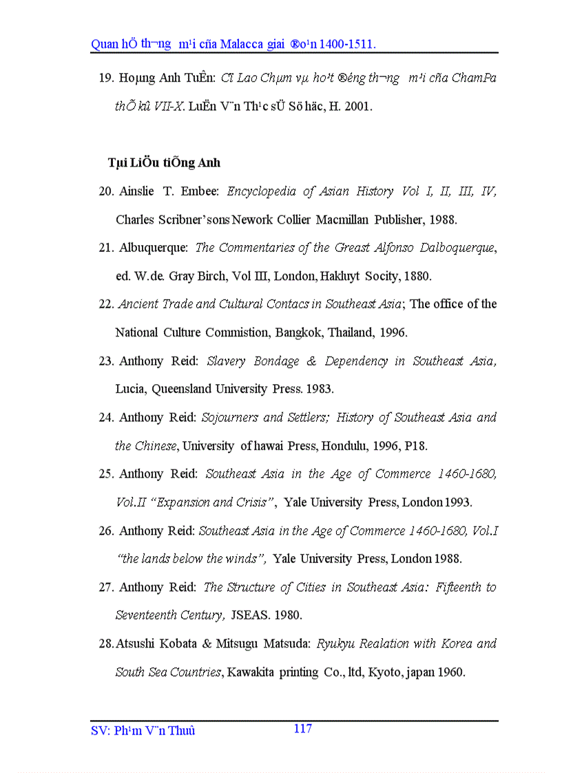 image for page Quan hệ thương mại của Malacca giai đoạn 1400 1511 1