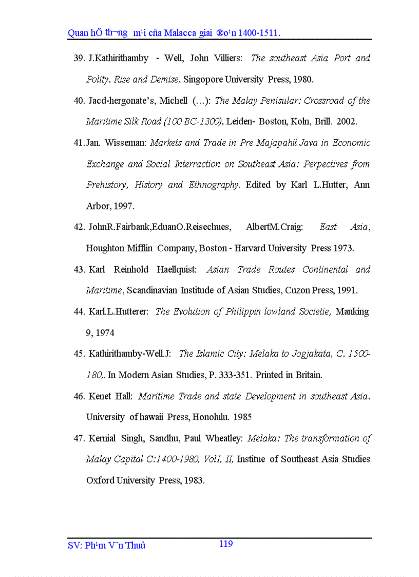 image for page Quan hệ thương mại của Malacca giai đoạn 1400 1511 1
