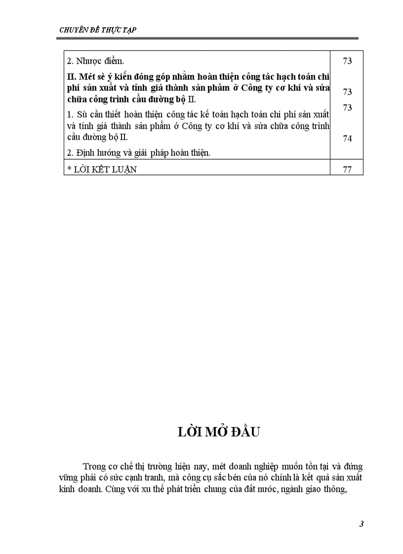 image for page Kế toán chi phí sản xuất và tính giá thành sản phẩm tại Công ty Cơ khí và sửa chữa công trình cầu đường bộ II 1
