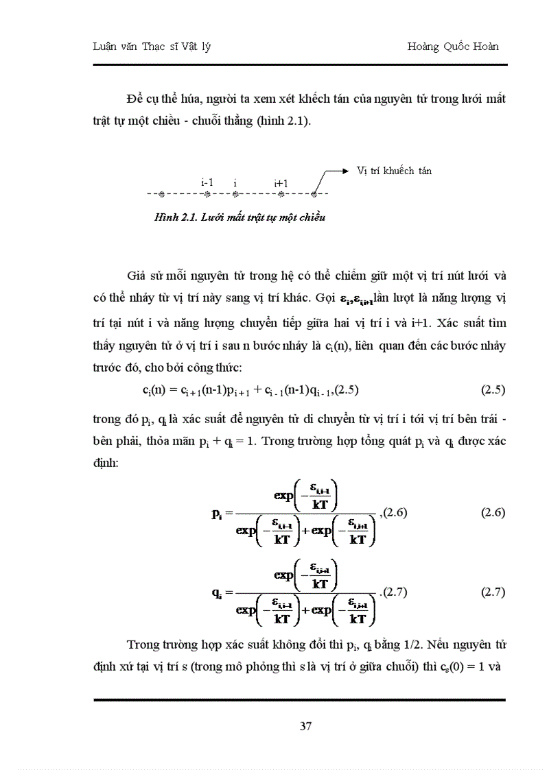 image for page Mô phỏng quá trình khuếch tán của nguyên tử tạp trong các hệ mất trật tự