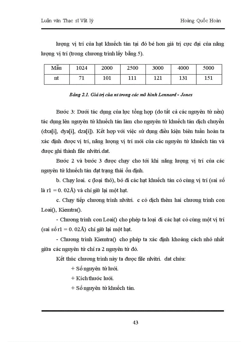 image for page Mô phỏng quá trình khuếch tán của nguyên tử tạp trong các hệ mất trật tự