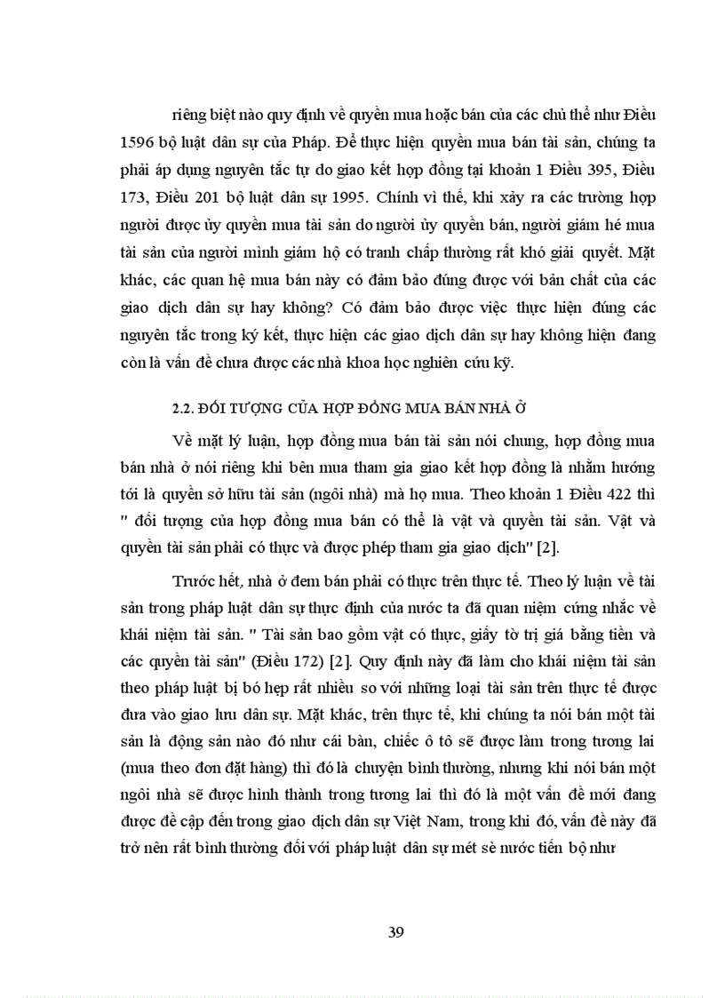 image for page Một số vấn đề về hợp đồng mua bán nhà ở theo pháp luật hiện hành và phương hướng hoàn thiện 1
