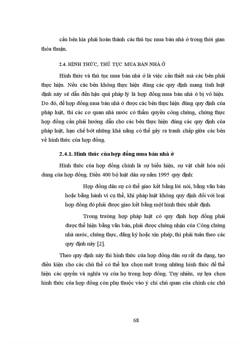 image for page Một số vấn đề về hợp đồng mua bán nhà ở theo pháp luật hiện hành và phương hướng hoàn thiện 1