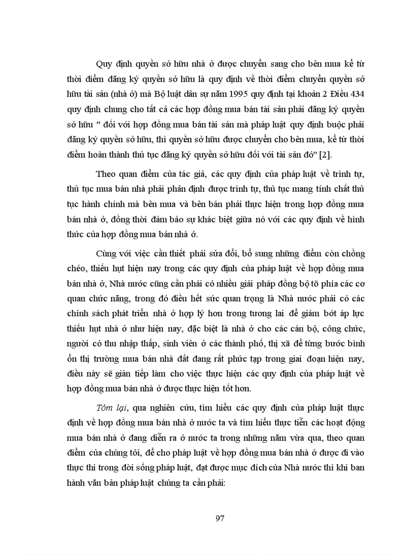 image for page Một số vấn đề về hợp đồng mua bán nhà ở theo pháp luật hiện hành và phương hướng hoàn thiện 1