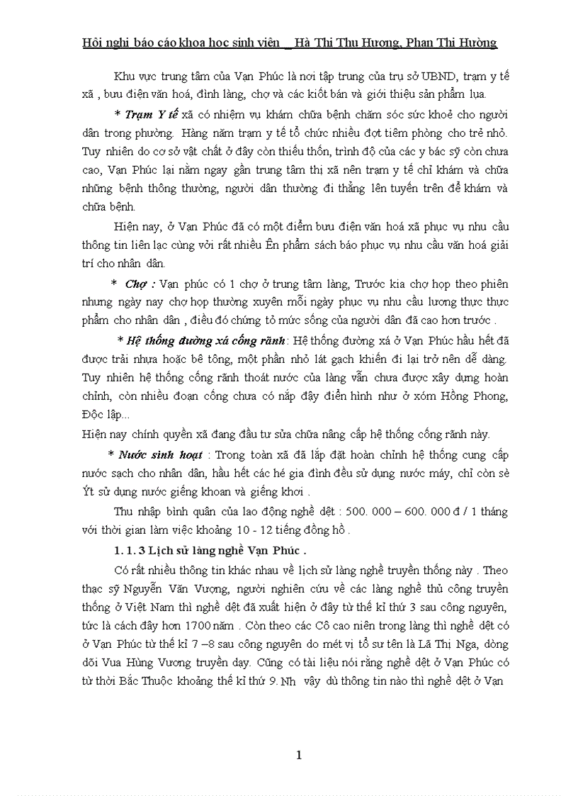 image for page Điều tra ảnh hưởng của quá trình dệt nhuộm lụa đến môi trường và sức khoẻ của người dân làng nghề Vạn Phúc Hà Đông 1