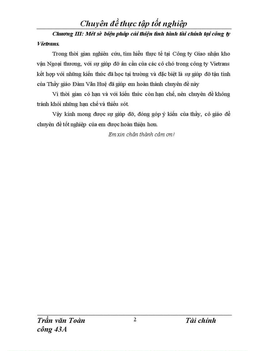 image for page Phân tích thực trạng tài chính của công ty giao nhận kho vận ngoại thương Vietrans 1