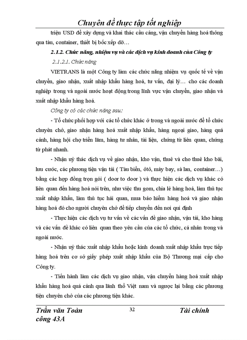 image for page Phân tích thực trạng tài chính của công ty giao nhận kho vận ngoại thương Vietrans 1