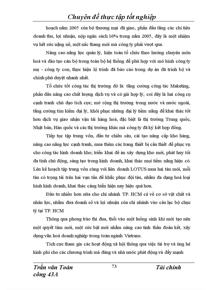 image for page Phân tích thực trạng tài chính của công ty giao nhận kho vận ngoại thương Vietrans 1