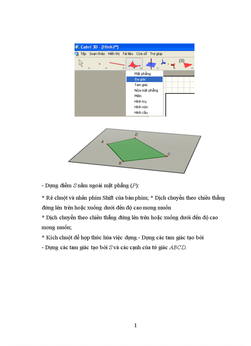 image for page Sử dụng Phần mềm Cabri 3D trong dạy hoc chương đường thẳng và mặt phẳng trong không gian quan hệ song song Hình học 11