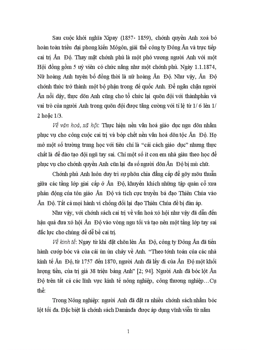 image for page vấn đề đọc lập dân tộc thực sự của Ấn Độ