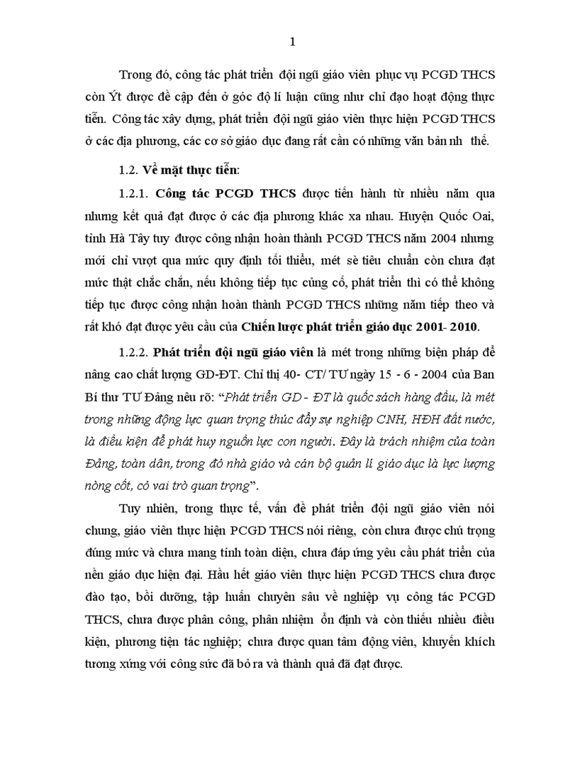 image for page Một số biện pháp phát triển đội ngũ giáo viên thực hiện Phổ cập Giáo dục Trung Học Cơ Sở huyện quốc oai tỉnh hà tây