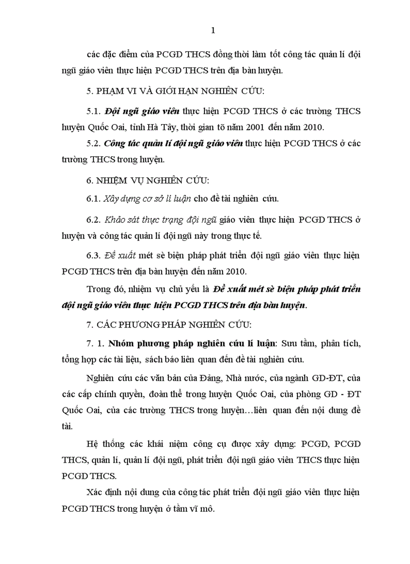 image for page Một số biện pháp phát triển đội ngũ giáo viên thực hiện Phổ cập Giáo dục Trung Học Cơ Sở huyện quốc oai tỉnh hà tây
