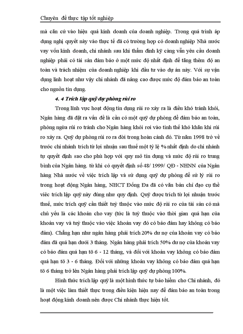 image for page Một số giải pháp hạn chế rủi ro an toàn tín dụng đối với kinh tế ngoài quốc doanh tại Ngân hàng công thương Đống Đa 1