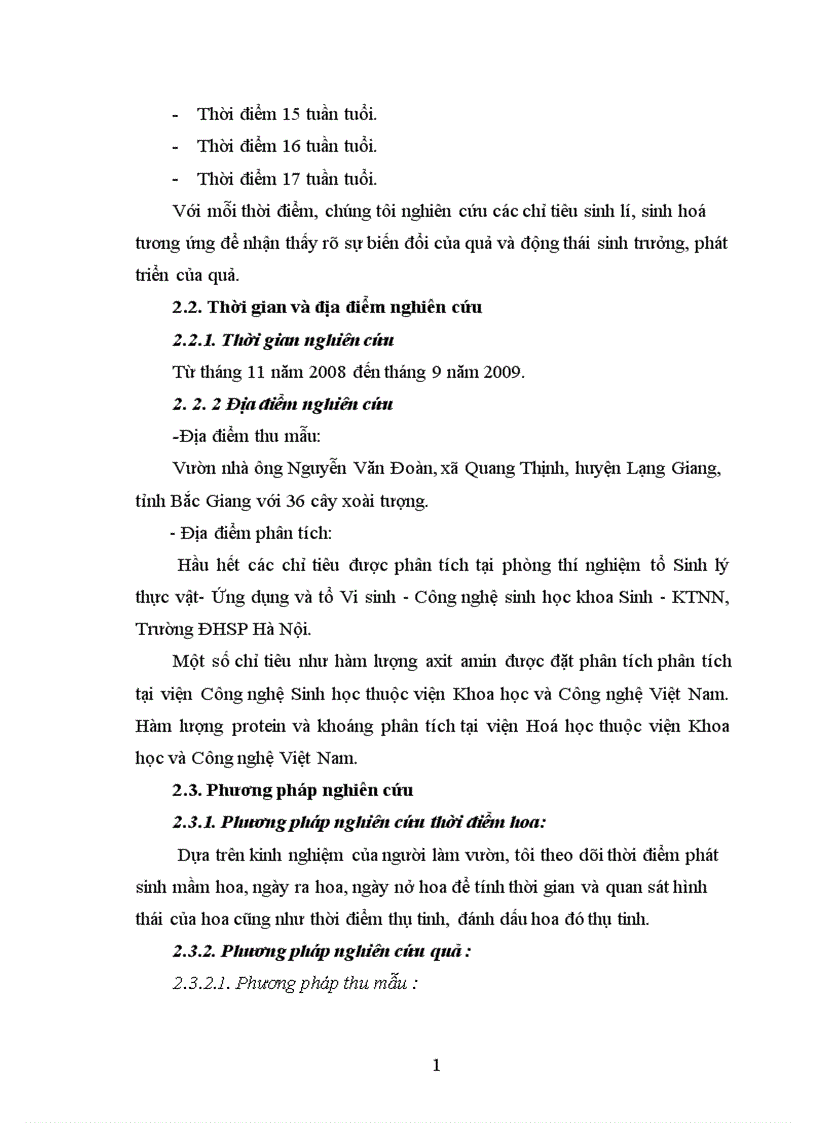 image for page Nghiên cứu động thái một số chỉ tiêu sinh lý hoá sinh theo tiến trình sinh trưởng phát triển của quả xoài Mangifera India L giống xoài tượng tại Lạng Giang Bắc Giang