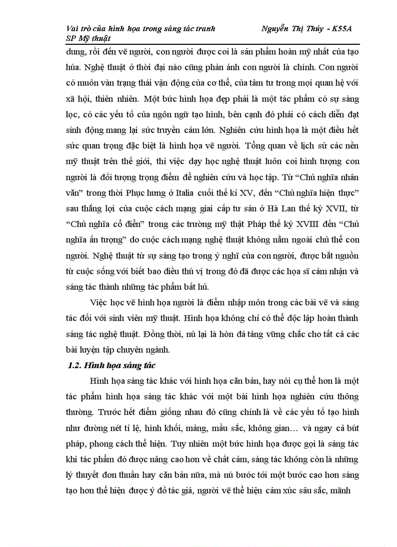 image for page Vai trò của hình họa trong sáng tác tranh