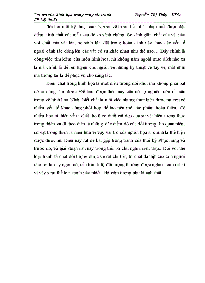 image for page Vai trò của hình họa trong sáng tác tranh