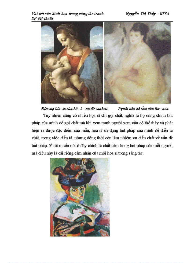 image for page Vai trò của hình họa trong sáng tác tranh