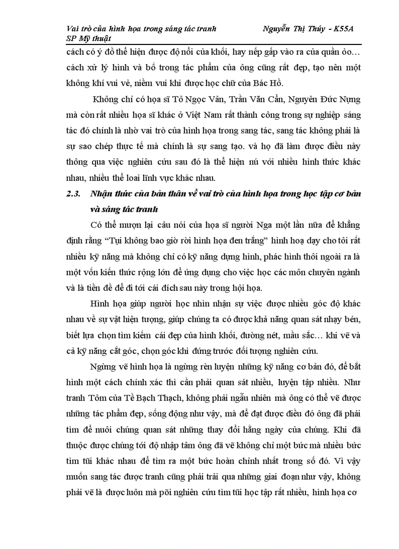 image for page Vai trò của hình họa trong sáng tác tranh