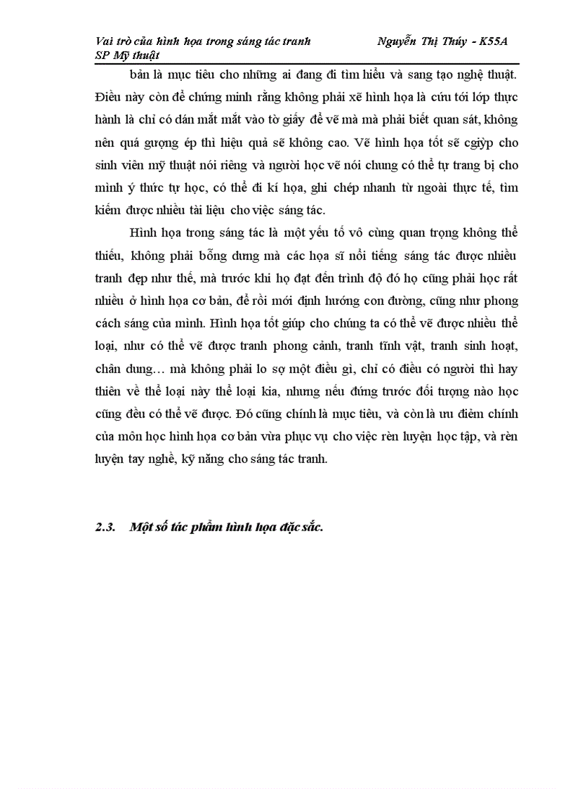 image for page Vai trò của hình họa trong sáng tác tranh