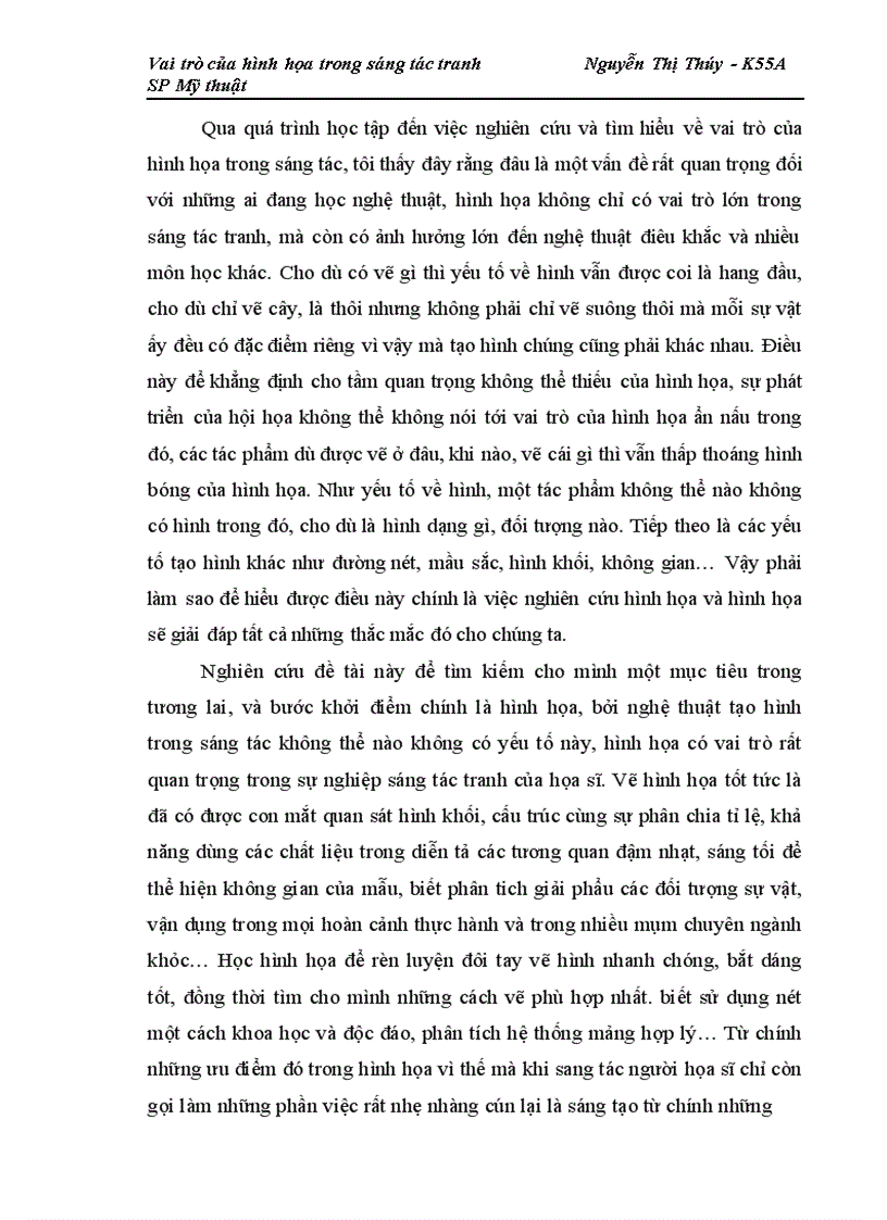 image for page Vai trò của hình họa trong sáng tác tranh