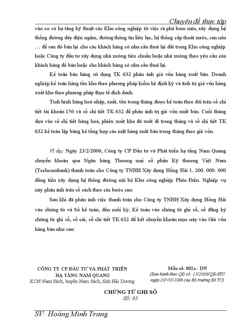 image for page Kế toán doanh thu chi phí và xác định kết quả kinh doanh tại Công ty cổ phần Đầu tư và Phát triển hạ tầng Nam Quang 1