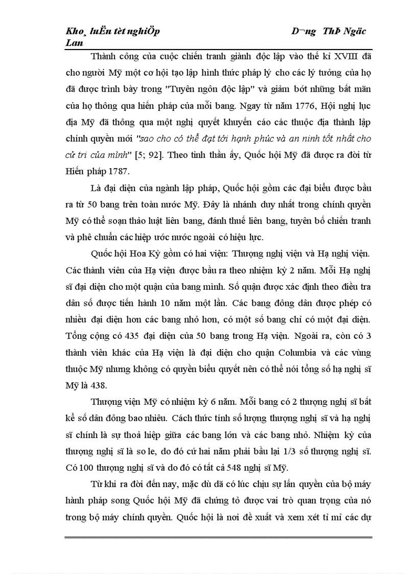 image for page Bước đầu tìm hiểu cơ quan lập pháp Hoa Kỳ