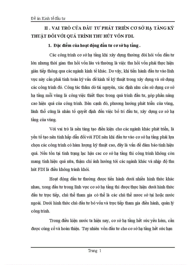image for page Thực trạng đầu tư phát triển cơ sở hạ tầng kỹ thuật ở Việt Nam trong thời gian qua và một số giải pháp trong thời gian tới nhằm thu hút vốn đầu tư trực tiếp nước ngoài 1