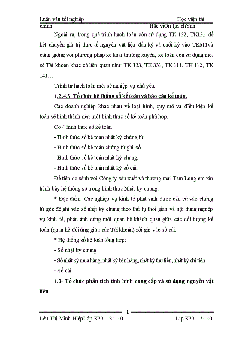image for page Thực trạng tổ chức kế toán nguyên vật liệu và tình hình cung cấp sử dụng nguyên vật liệu ở Công ty Sản Xuất và Thương mạI Tam Long