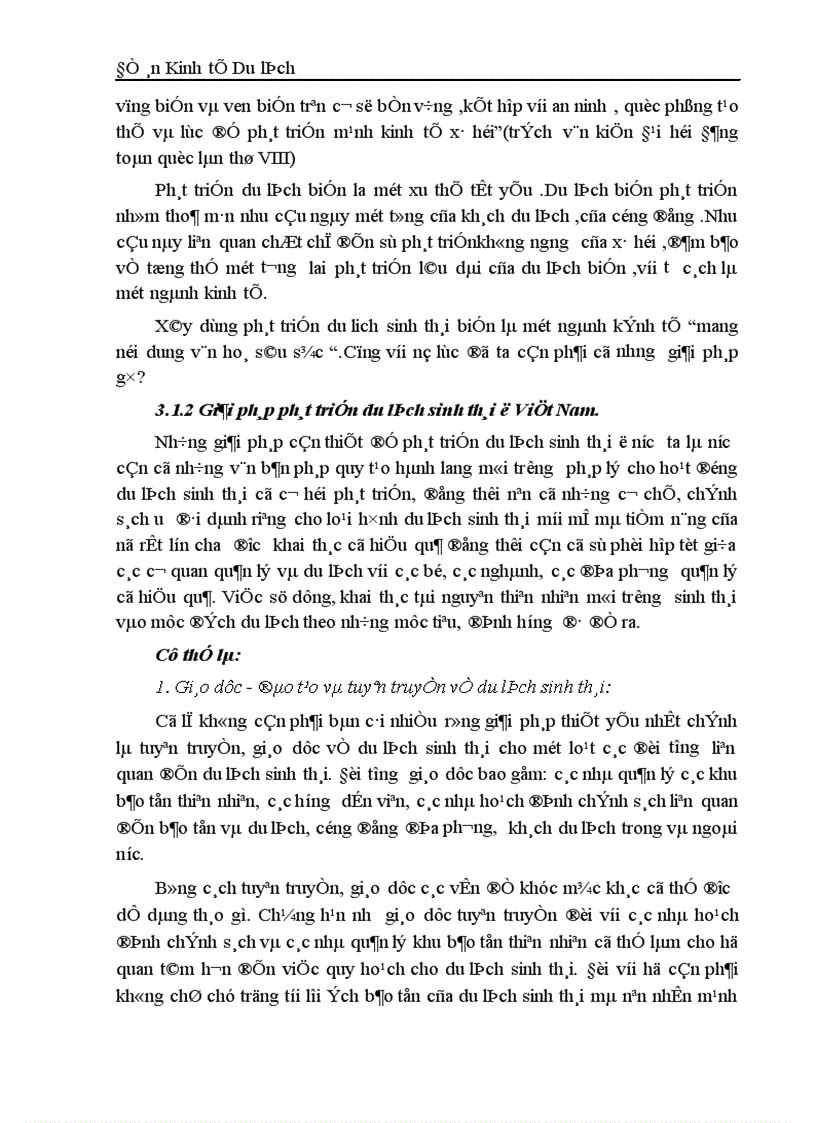 image for page Du lịch sinh thái và thực tế phát triển ở Việt Nam 1