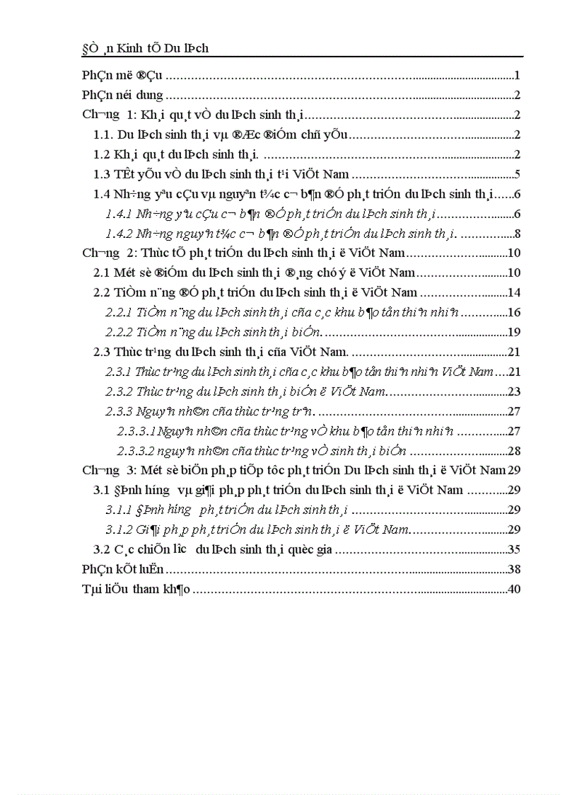 image for page Du lịch sinh thái và thực tế phát triển ở Việt Nam 1