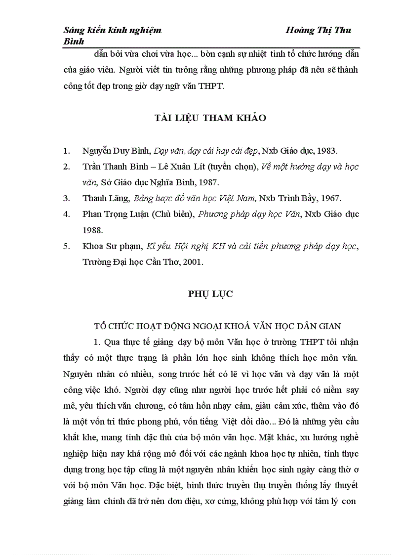 image for page Vấn đề tạo hứng thú cho học sinh trong tiết học ngữ văn đi đôi với hiệu quả và có tính giáo dục cao 1