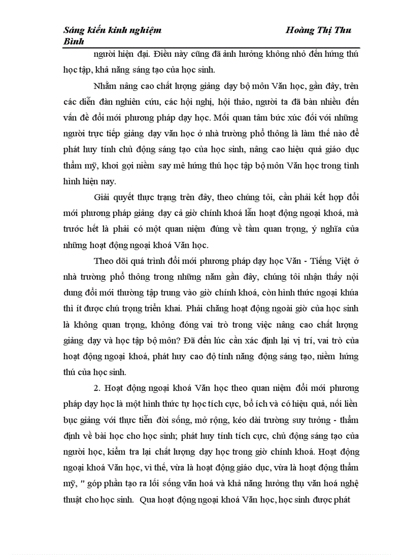 image for page Vấn đề tạo hứng thú cho học sinh trong tiết học ngữ văn đi đôi với hiệu quả và có tính giáo dục cao 1