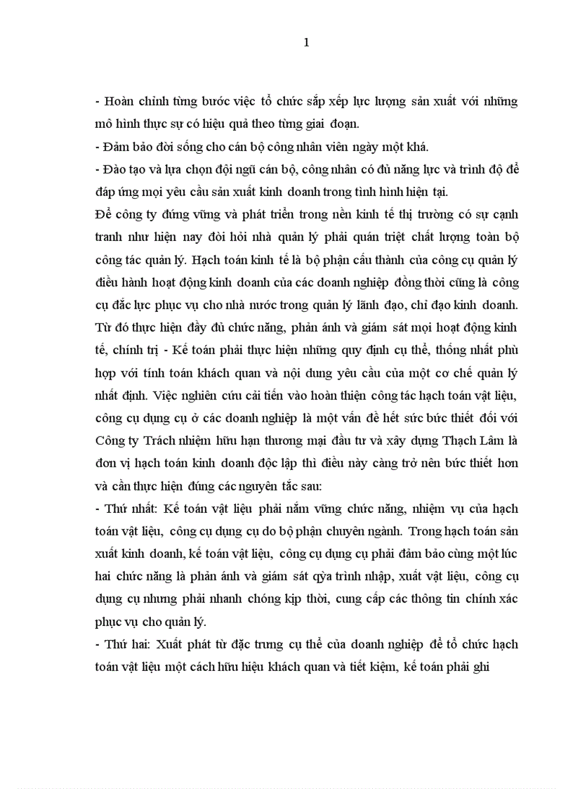 image for page Hoàn thiện hạch toán nguyên vật liệu công cụ dụng cụ tại Công ty Trách nhiệm hữu hạn thương mại đầu tư và xây dựng Thạch Lâm 1