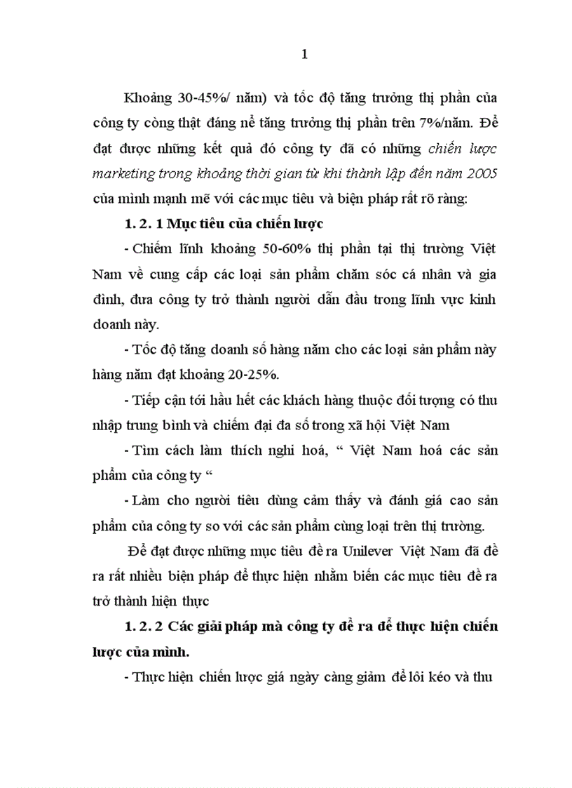 image for page Mục tiêu và biện pháp của chiến lược Marketing mà công ty đề ra Dành cho các sản phẩm chăm sóc cá nhân và gia đình