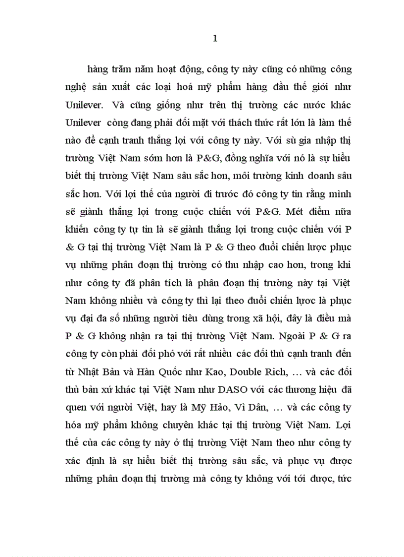 image for page Mục tiêu và biện pháp của chiến lược Marketing mà công ty đề ra Dành cho các sản phẩm chăm sóc cá nhân và gia đình