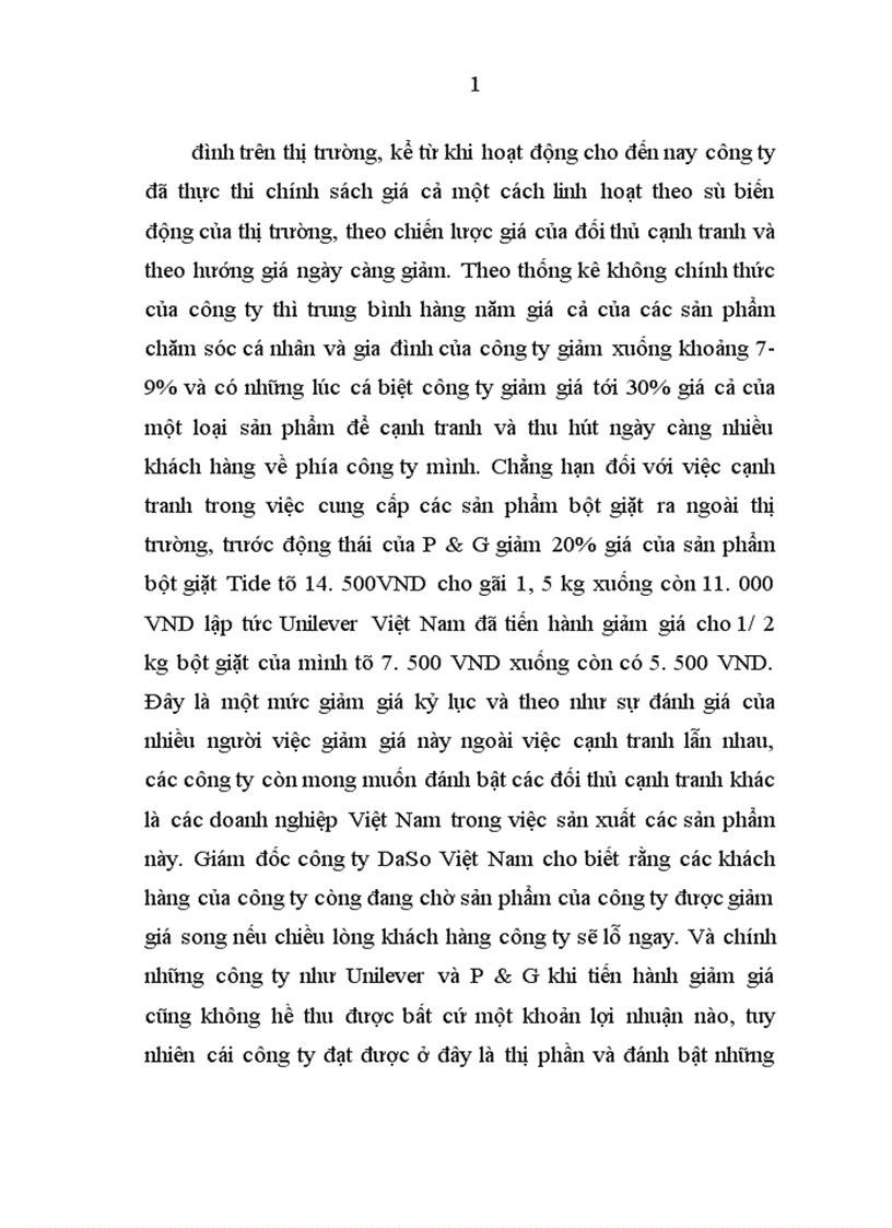 image for page Mục tiêu và biện pháp của chiến lược Marketing mà công ty đề ra Dành cho các sản phẩm chăm sóc cá nhân và gia đình