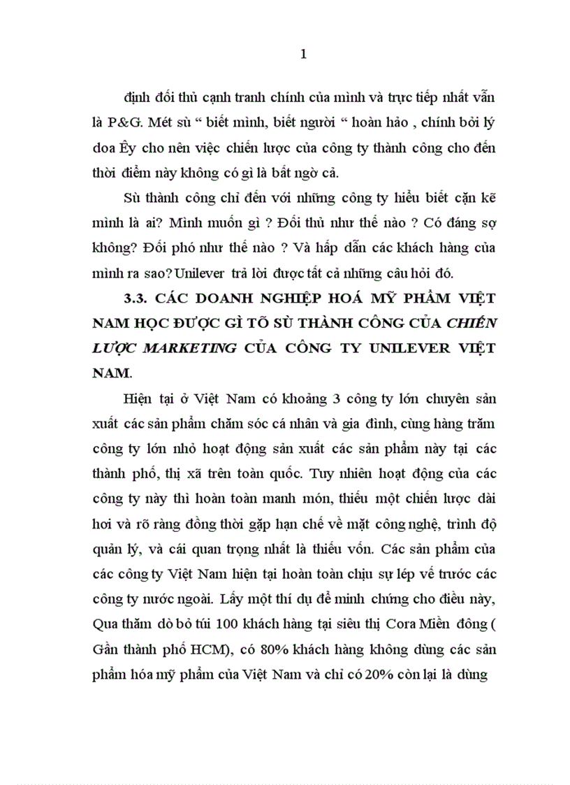 image for page Mục tiêu và biện pháp của chiến lược Marketing mà công ty đề ra Dành cho các sản phẩm chăm sóc cá nhân và gia đình