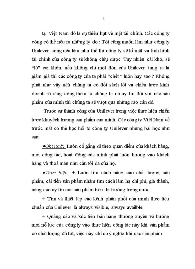 image for page Mục tiêu và biện pháp của chiến lược Marketing mà công ty đề ra Dành cho các sản phẩm chăm sóc cá nhân và gia đình