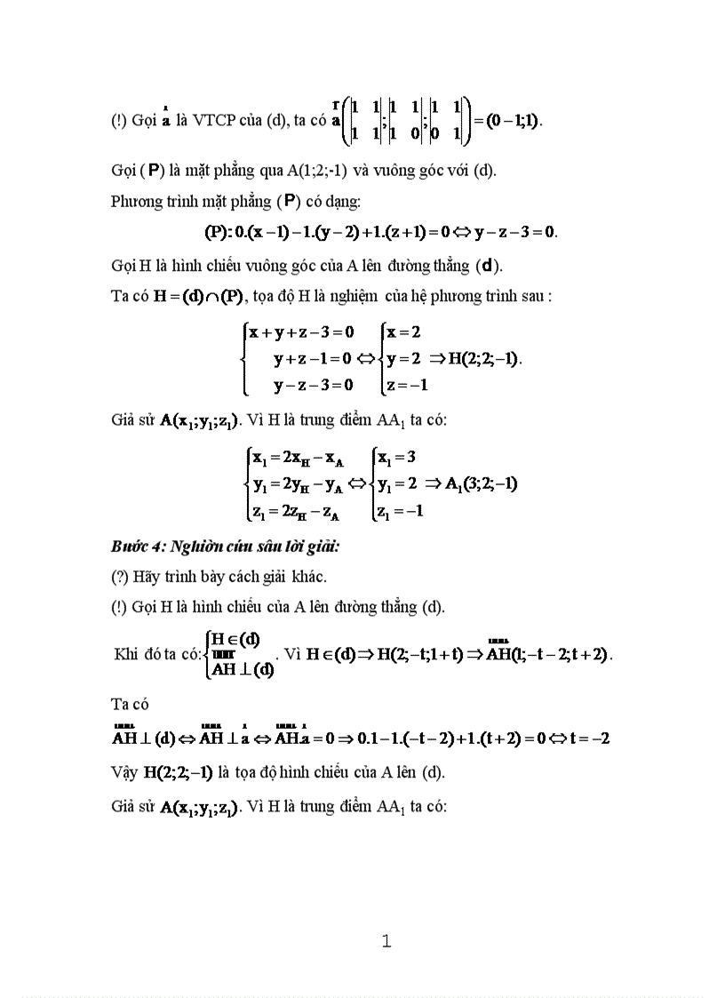 image for page Vận dụng phương pháp dạy học phát hiện và giải quyết vấn đề vào chương phương pháp tọa độ trong không gian Hình học 12 nâng cao 1